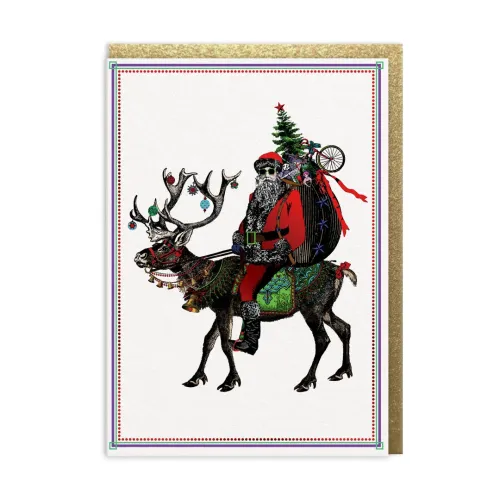 Santa Claus Rides Greeting Card (A6)