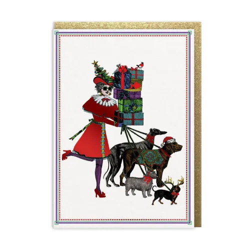 Christmas Shopping Greeting Card (A6)