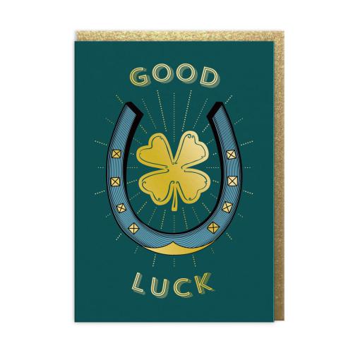 Good Luck Horseshoe Greeting Card (A6)