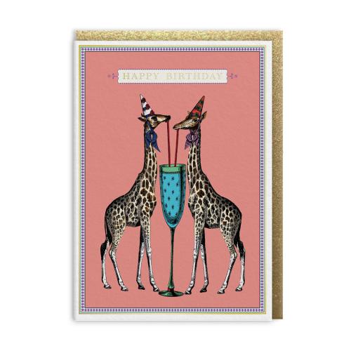 Birthday Giraffes Greeting Card (A6)
