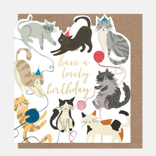 Have A Lovely Birthday Cats With Wool