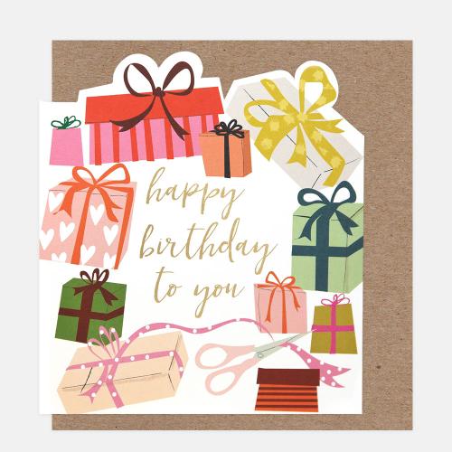 Happy Birthday To You Presents With Ribbons