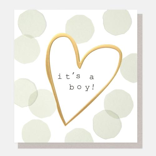 It's A Boy! Confetti With Gold Heart