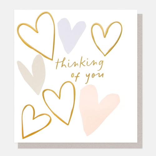 Thinking of You Hearts With Gold
