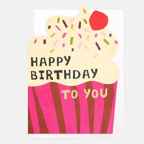 Happy Birthday To You Pink Case Cupcake With Sprinkles