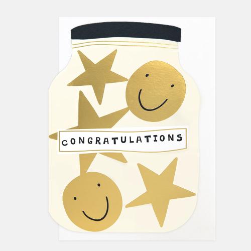 Congratulations Jar With Smileys and Stars