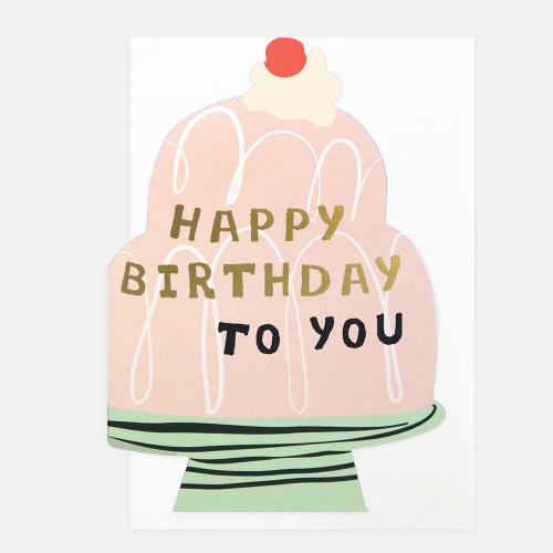 Happy Birthday To You Pink Jelly On Stand
