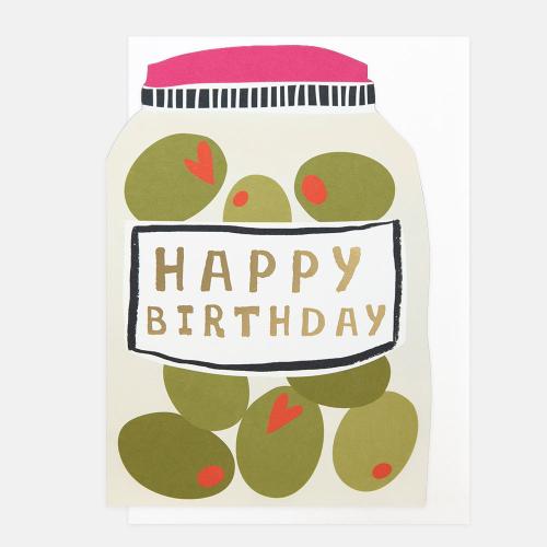 Happy Birthday Jar of Olives