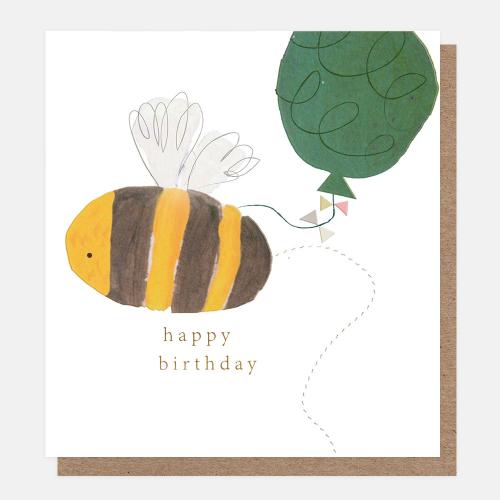 Happy Birthday Bee With Balloon