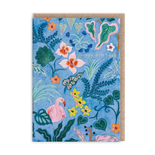 Tropical Flamingo Greeting Card (Mini)