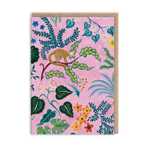 Jungle Monkey Greeting Card (Mini)