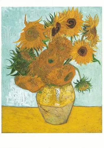 Vase with Sunflowers (1888), Postcard