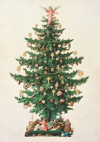 The Christmas Tree (c. 1900), Postcard