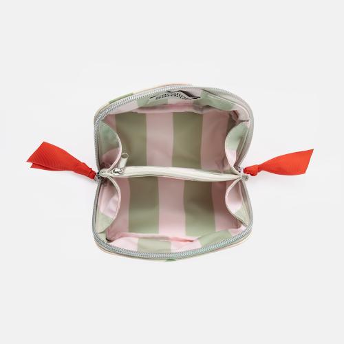 Light Pink Flower Mini Diagonal Cosmetic Bag