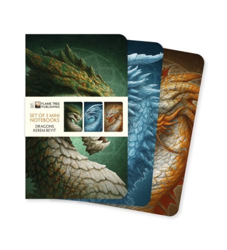 Dragons by Kerem Beyit Set of 3 Mini Notebooks
