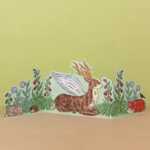 Enchanted Peryton Die-cut Card