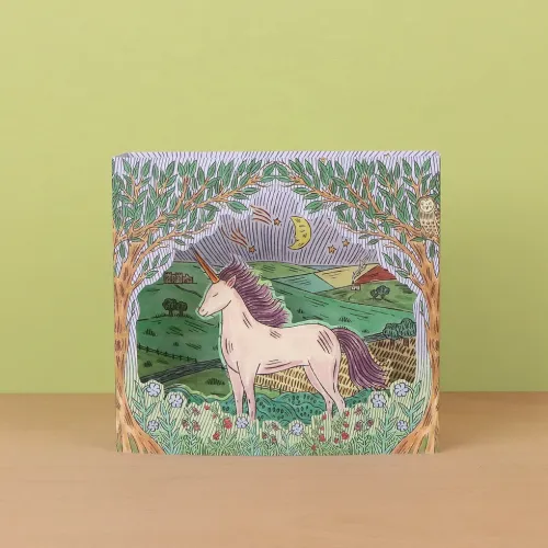Twilight Unicorn Die-cut Card