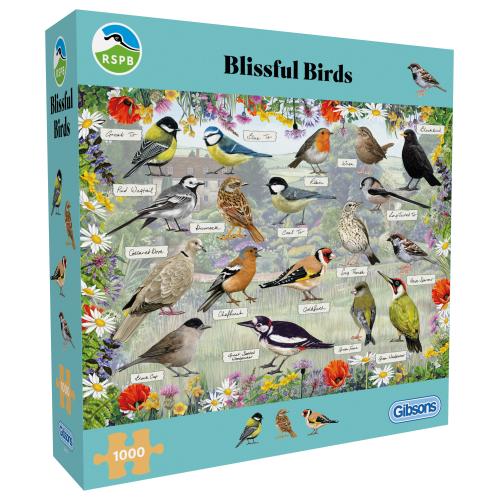 RSPB Blissful Birds, 1000 Piece Puzzle