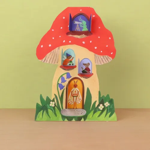 Toadstool Cottage Die-cut Card