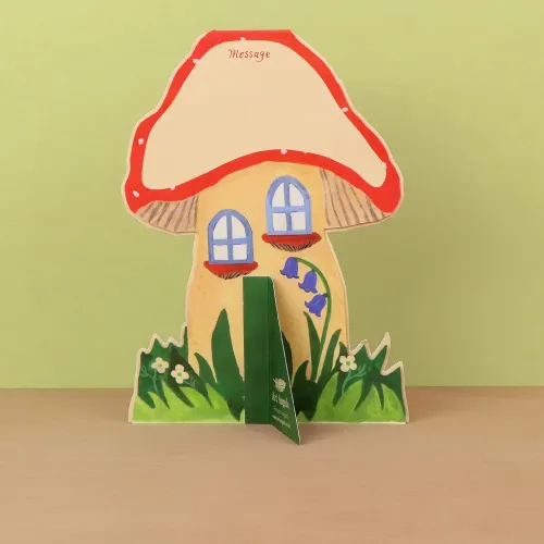 Toadstool Cottage Die-cut Card