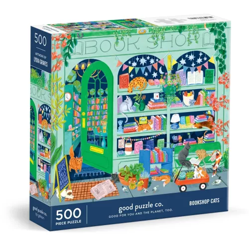 Bookshop Cats 500 Piece Pussel