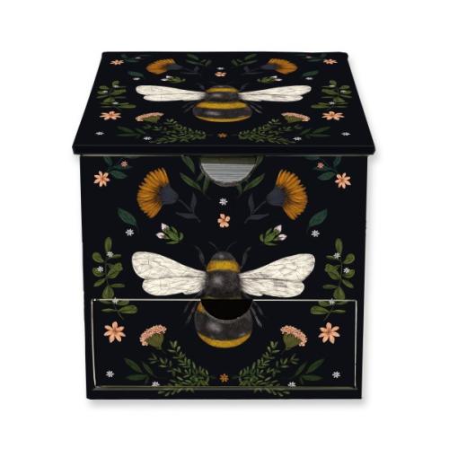 Jade Mosinski: Bee Flame Tree Memo Block in Box with Drawer