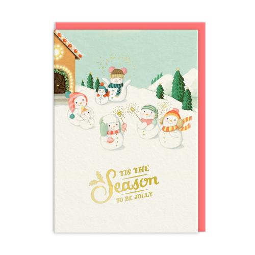 Tis The Season Snowman Christmas Card