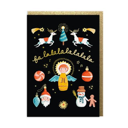 Fa La La Decorations Greeting Card (A6)