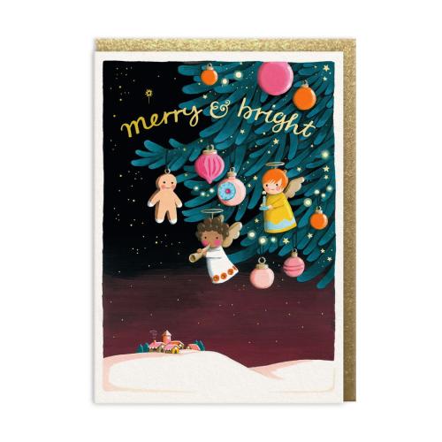 Angel Ornaments Holiday Card Greeting Card (A6)