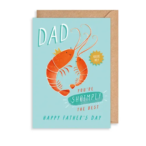 Shrimply The Best Father's Day Card