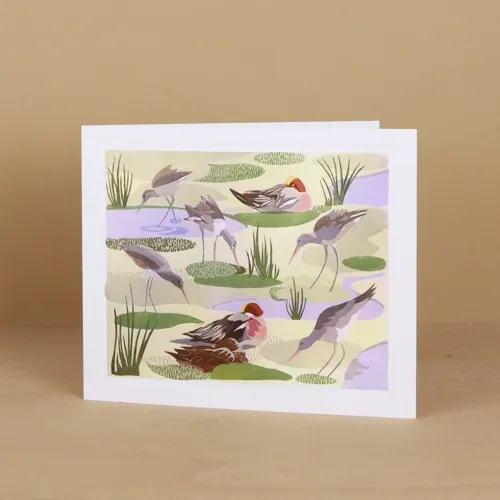 Godwits and Wigeon Greeting Card