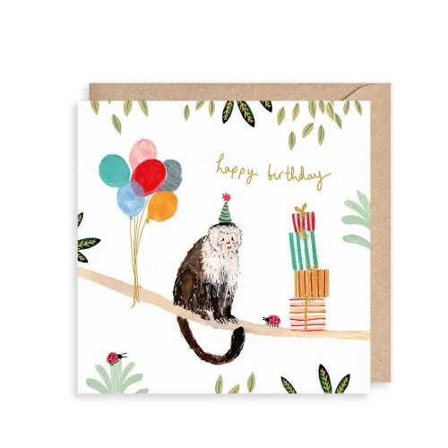 Monkey Happy Birthday, Greeting Card