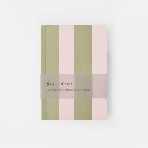 Pink/Green A6 Thin Softback Notebook