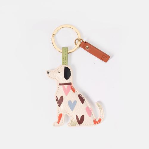 Multi Little Hearts Labrador Novelty Keyring