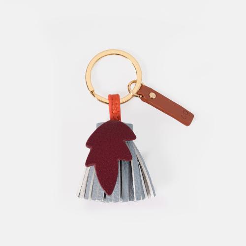Blue/Wine Tassel Flower Keyring