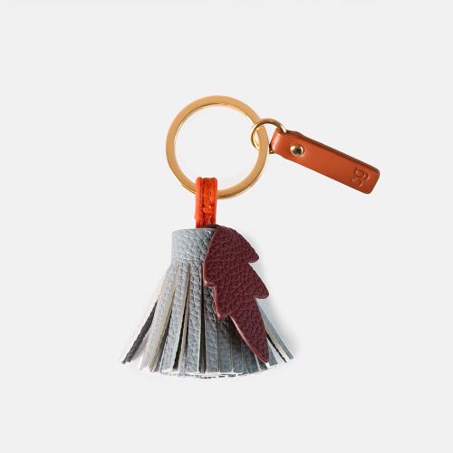 Blue/Wine Tassel Flower Keyring