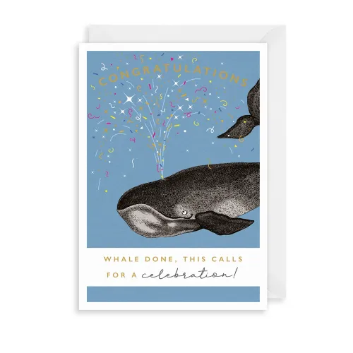 Whale Done Congratulations greeting Card