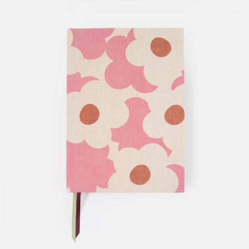 Pink Flower 3-Section A5 Hardback Notebook