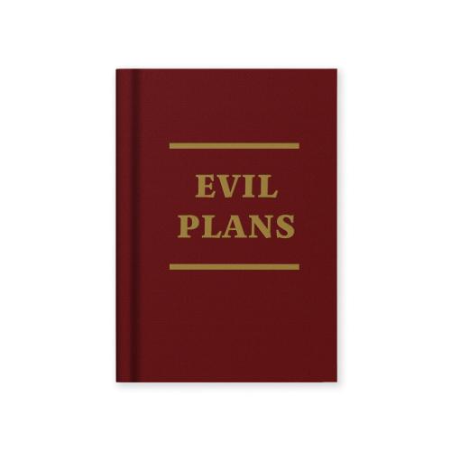 Evil Plans Fabric Hardback Notebook (A7)