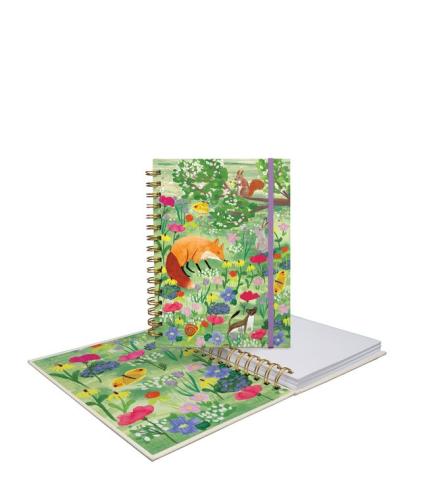 Meadowland A5 Blank Wiro Notebook