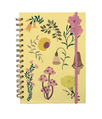 Flora and Fungi A5 Blank Wiro Notebook