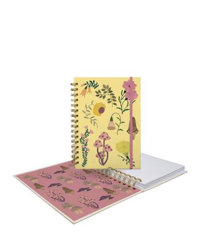 Flora and Fungi A5 Blank Wiro Notebook