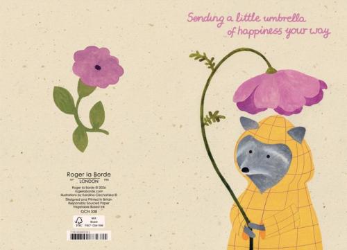 Sending a little umbrella of happiness your way, Petit Fours Petite Card