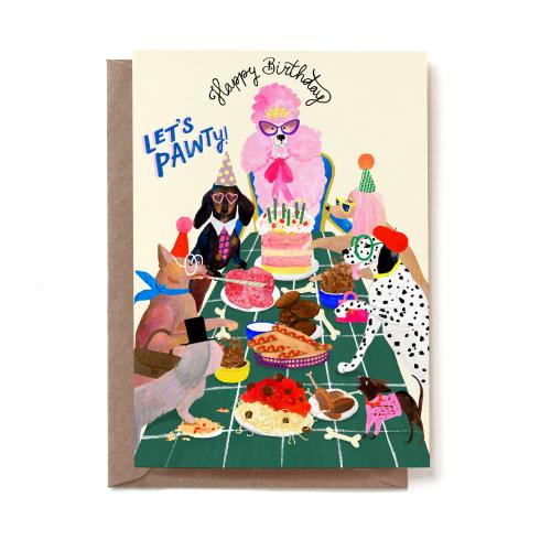 Bday Dog Party Greeting Card