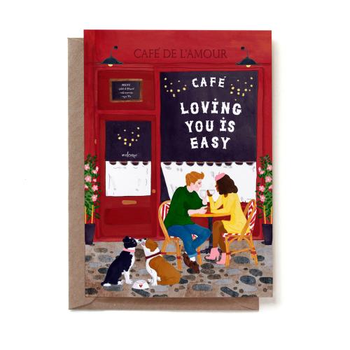 Love Cafe Greeting Card