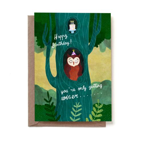 Wise Owl Greeting Card