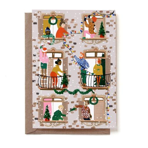 Christmas Neighbours Greeting Card