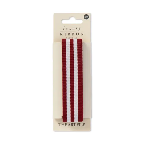 3M Mulberry & Oyster Luxury Stripe Ribbon