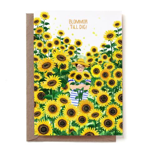 Blommor Till Dig! Dubbelvikt Kort