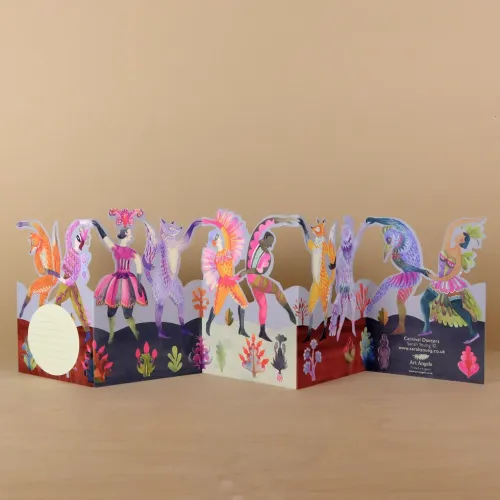 Carnival Dancers Die-cut Card